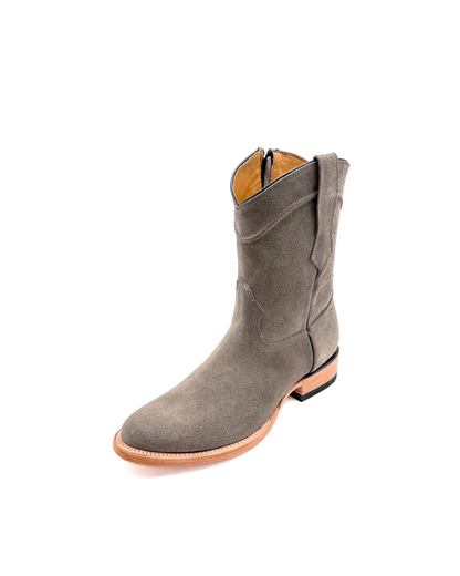 Cowboy Boot in Gray Rough Out Ropper