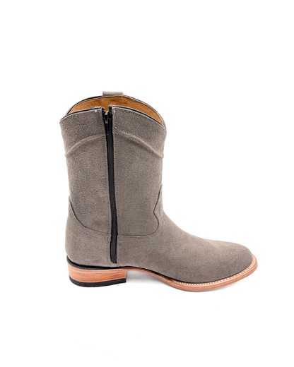 Cowboy Boot in Gray Rough Out Ropper