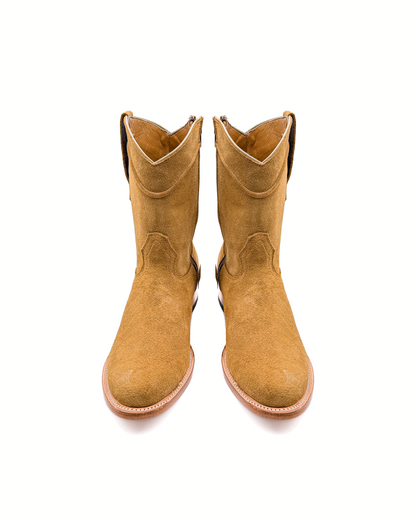 Cowboy Boot in Light Brown Rough Out Ropper