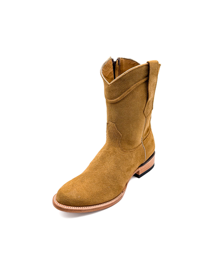 Cowboy Boot in Light Brown Rough Out Ropper