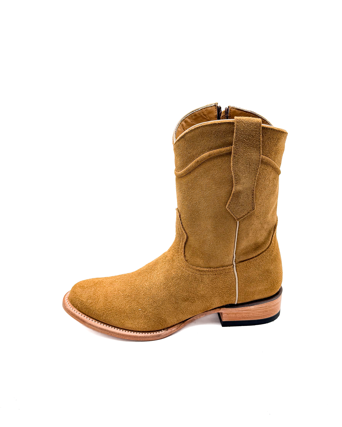 Cowboy Boot in Light Brown Rough Out Ropper