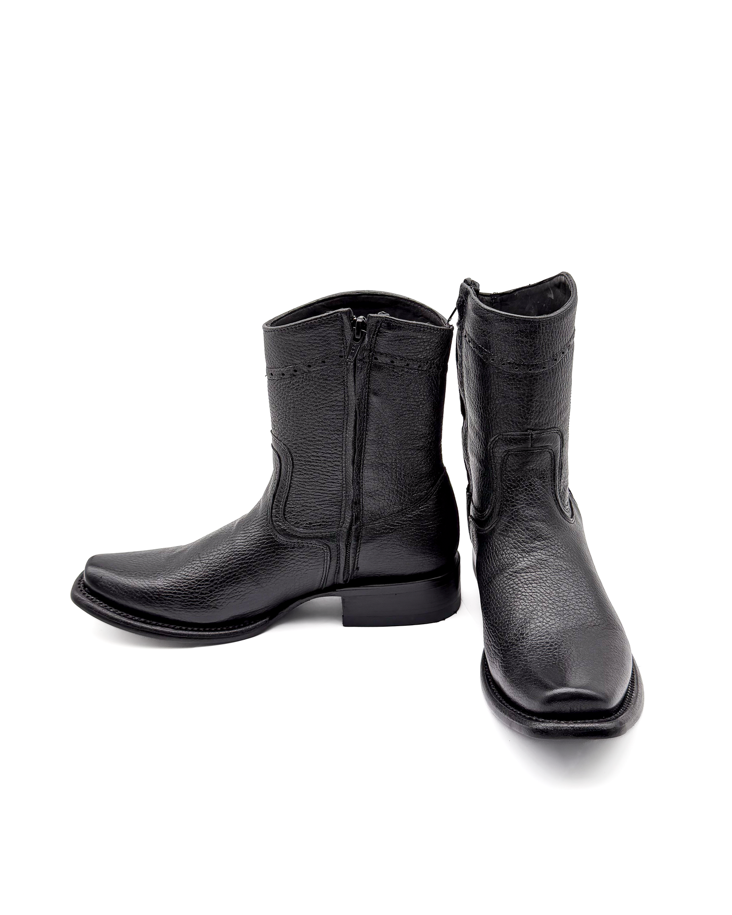 Cowboy Boot Black Deer Venado