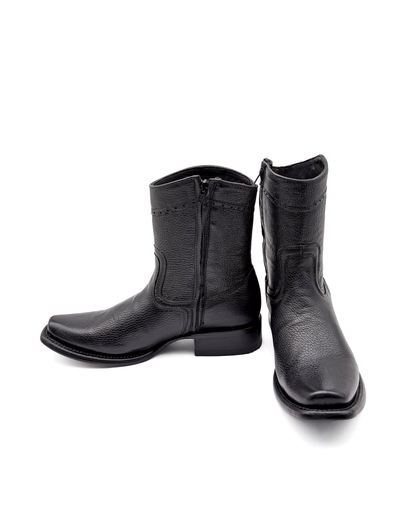 Cowboy Boot Black Deer Venado