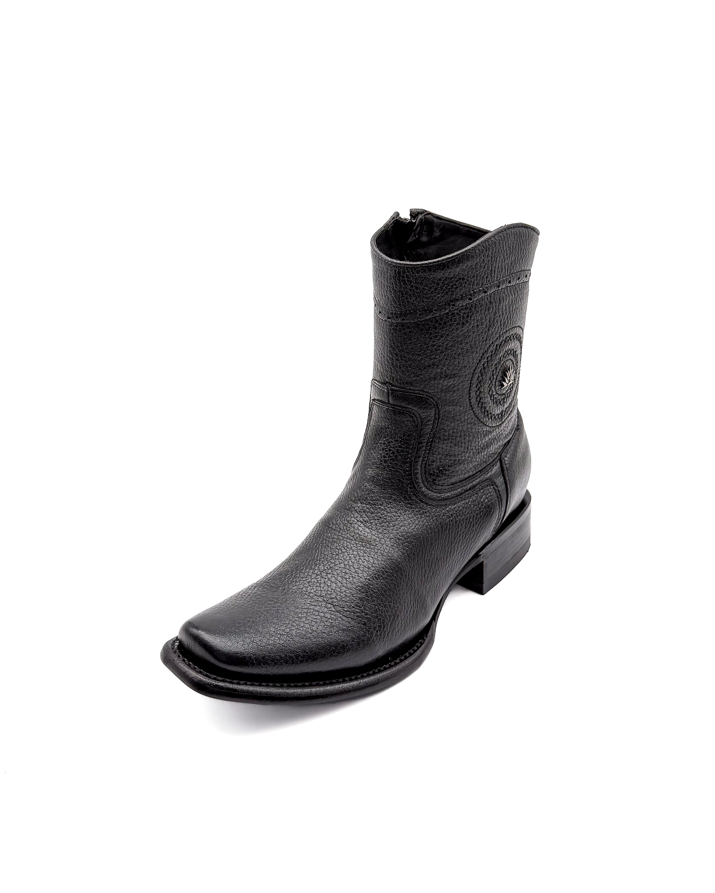 Cowboy Boot Black Deer Venado