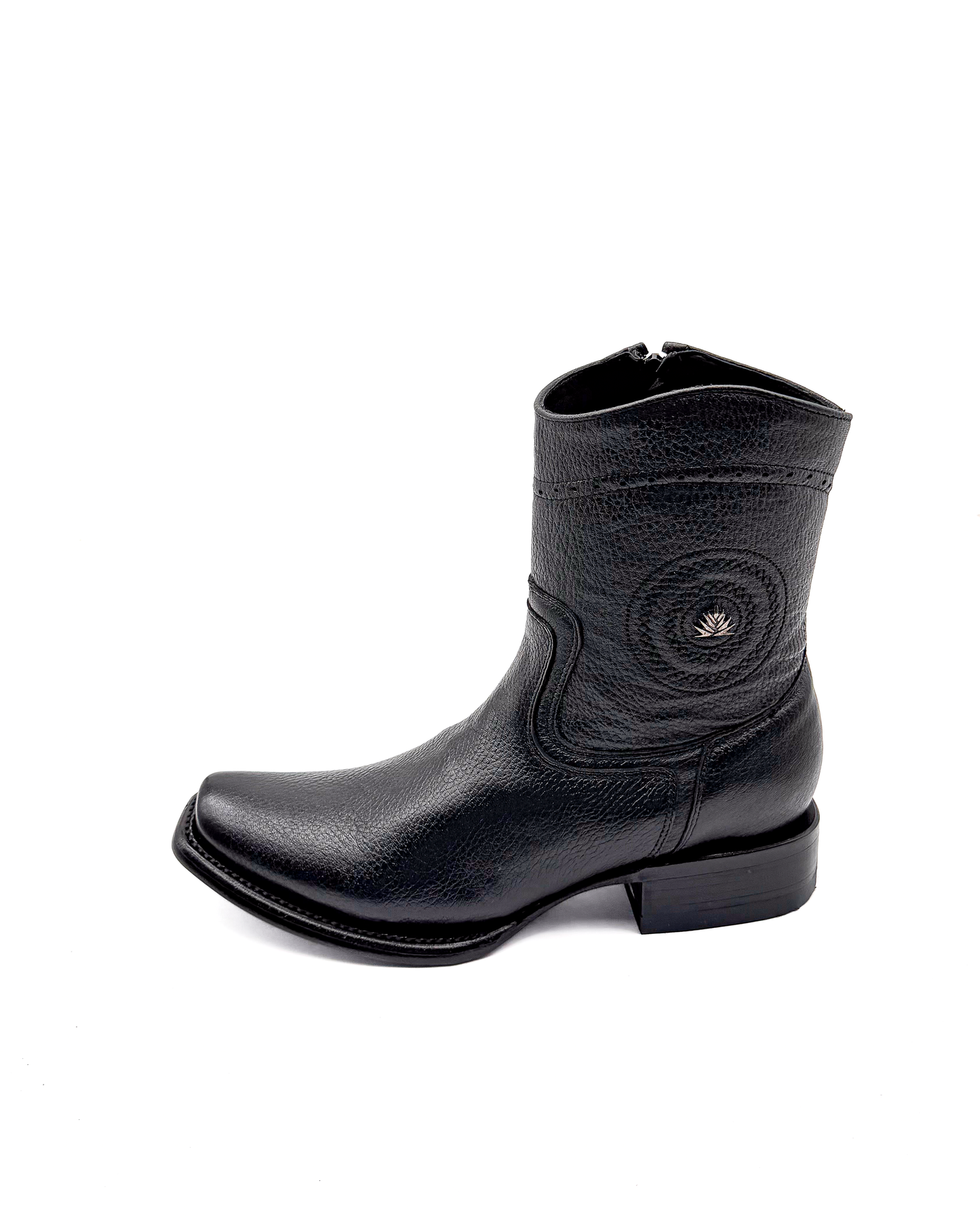 Cowboy Boot Black Deer Venado