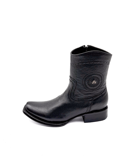 Cowboy Boot Black Deer Venado