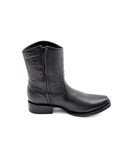 Cowboy Boot Black Deer Venado