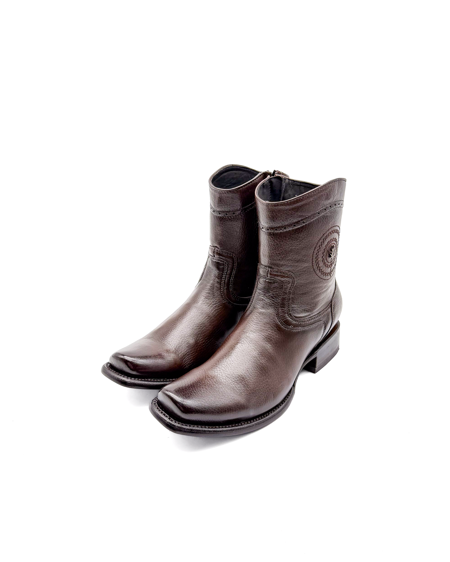 Cowboy Boot Dark Brown Deer Venado