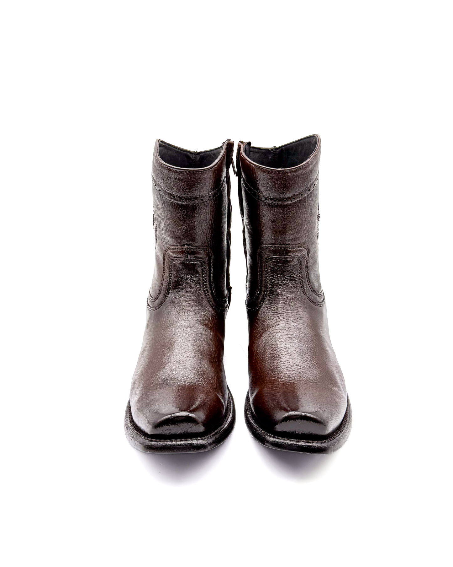 Cowboy Boot Dark Brown Deer Venado