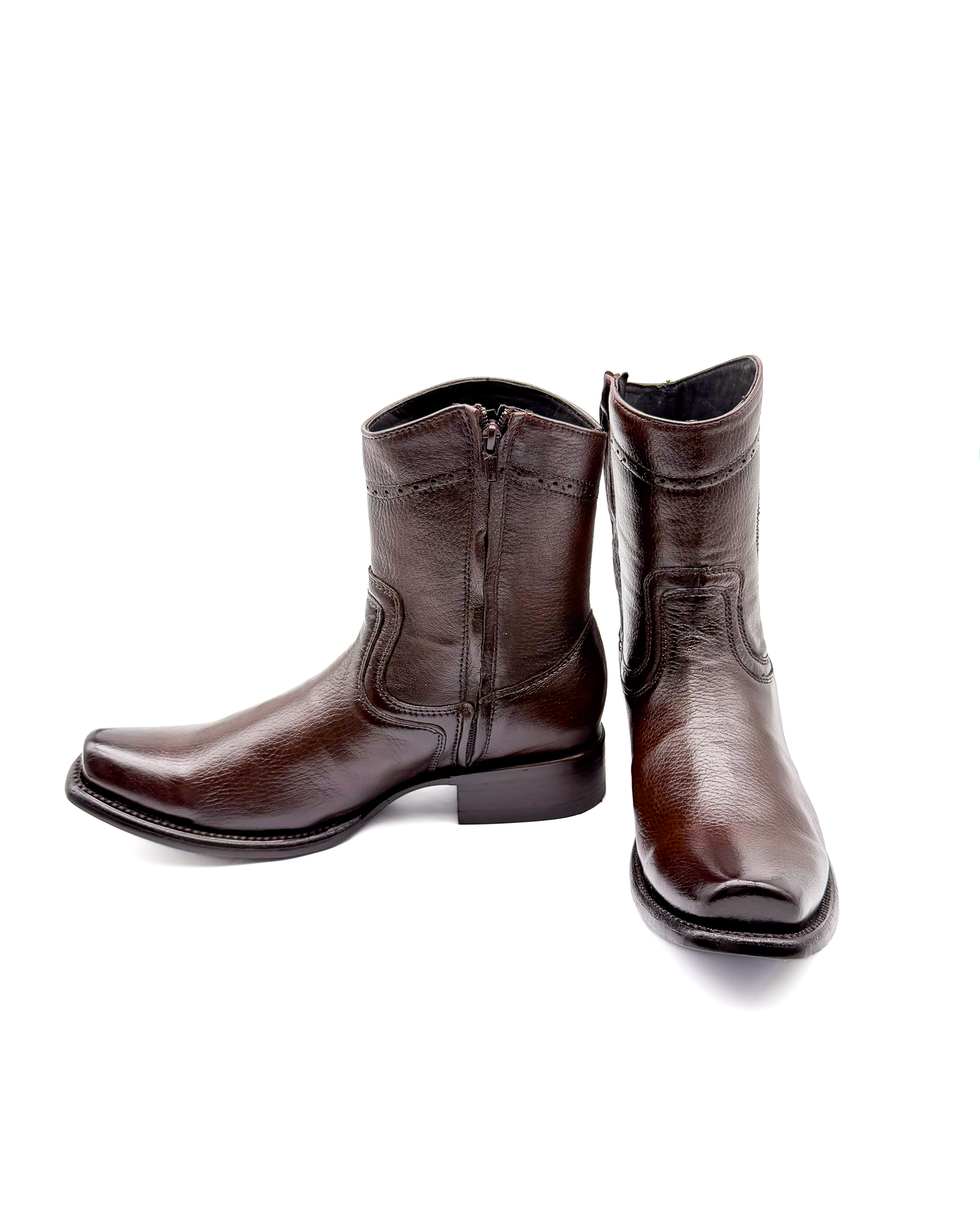 Cowboy Boot Dark Brown Deer Venado