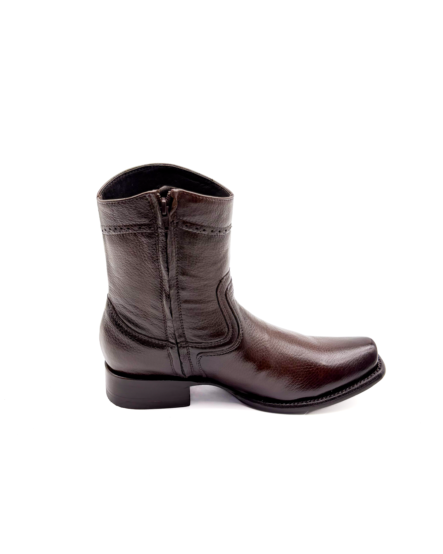 Cowboy Boot Dark Brown Deer Venado