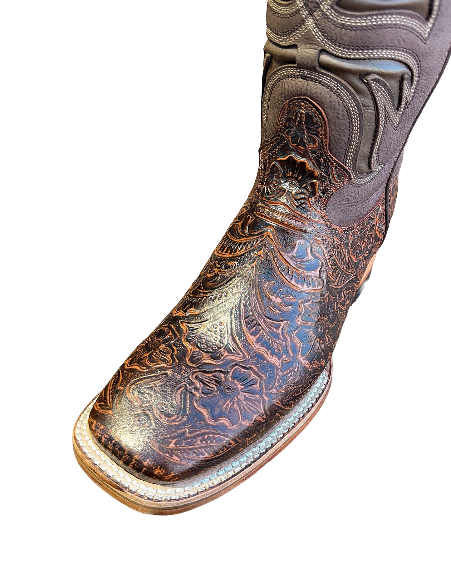 Cowboy Boot Bronze Tooled