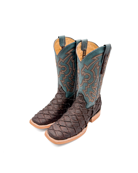 Cowboy Boot Brown Pirarucu Rubber Sole