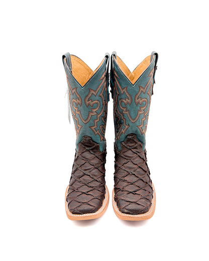 Cowboy Boot Brown Pirarucu Rubber Sole