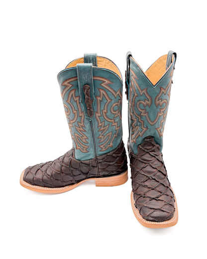 Cowboy Boot Brown Pirarucu Rubber Sole