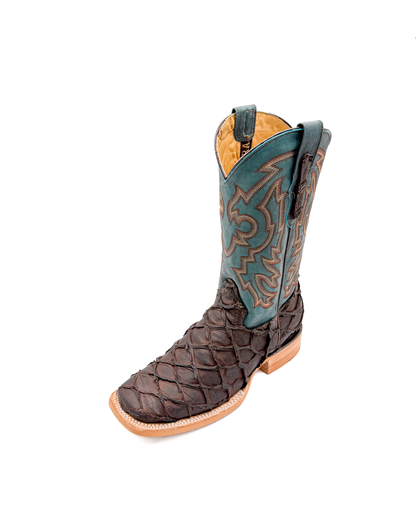 Cowboy Boot Brown Pirarucu Rubber Sole