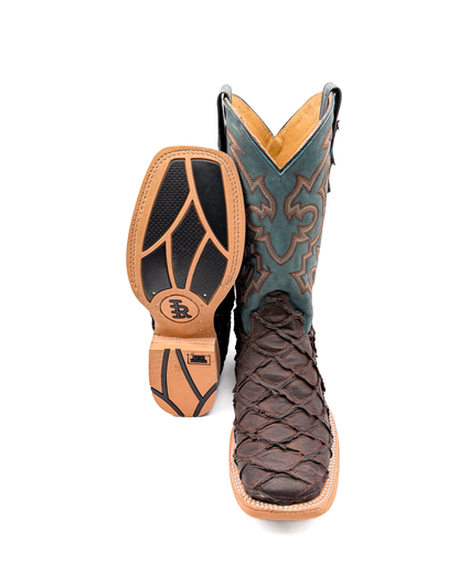 Cowboy Boot Brown Pirarucu Rubber Sole