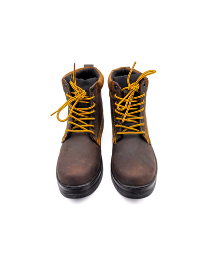 Brown Roofing Work Shoe Full Grain Leather Soft Toe Zapato Rufero
