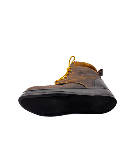 Brown Roofing Work Shoe Full Grain Leather Soft Toe Zapato Rufero