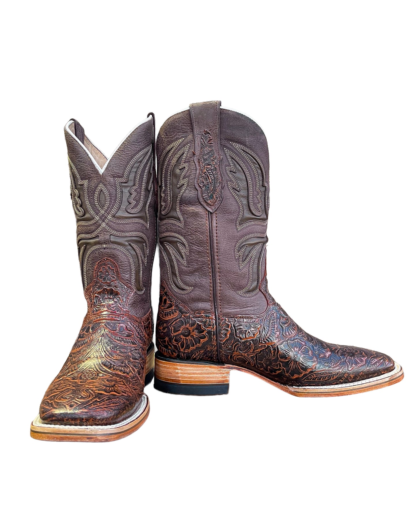 Cowboy Boot Bronze Tooled