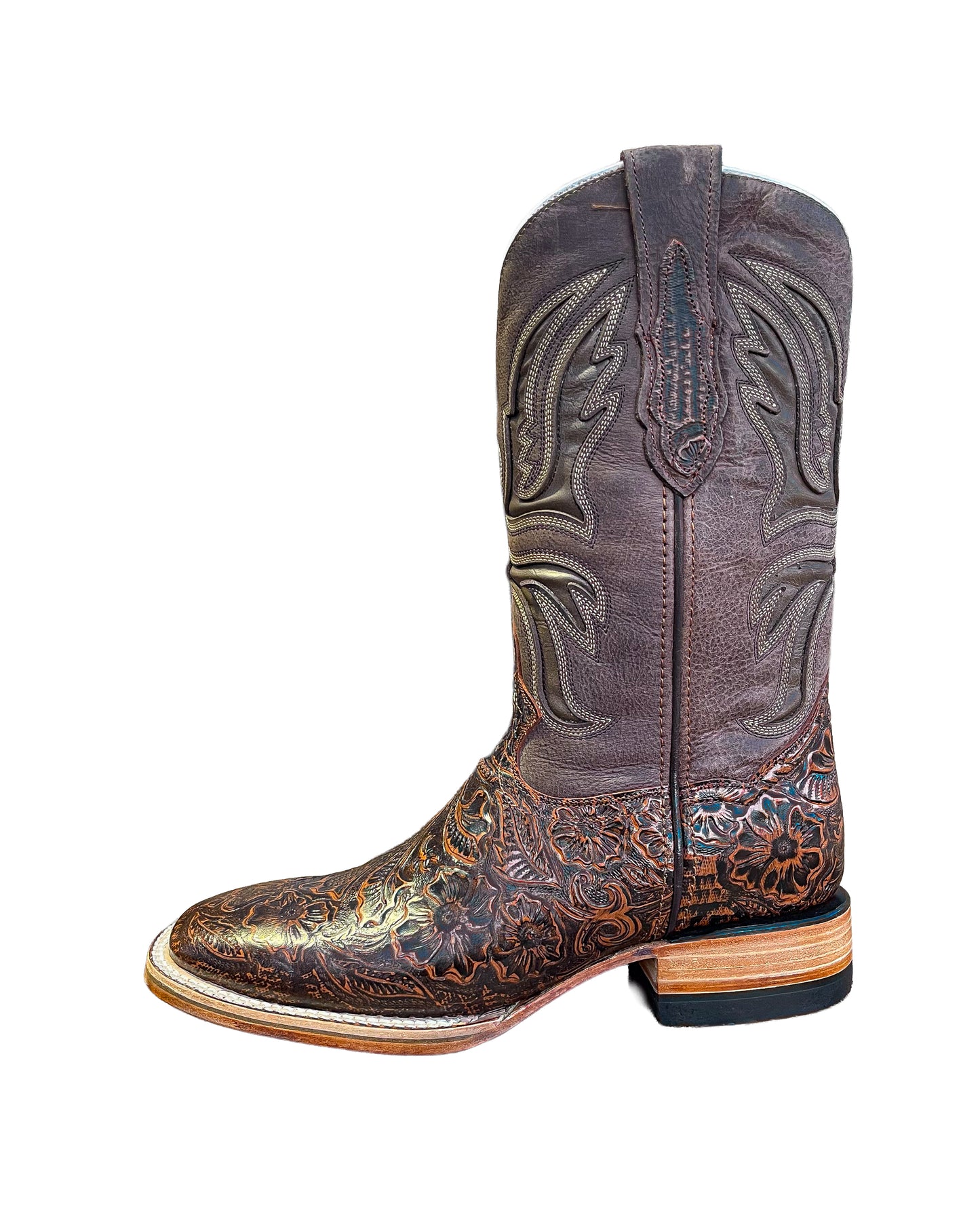 Cowboy Boot Bronze Tooled