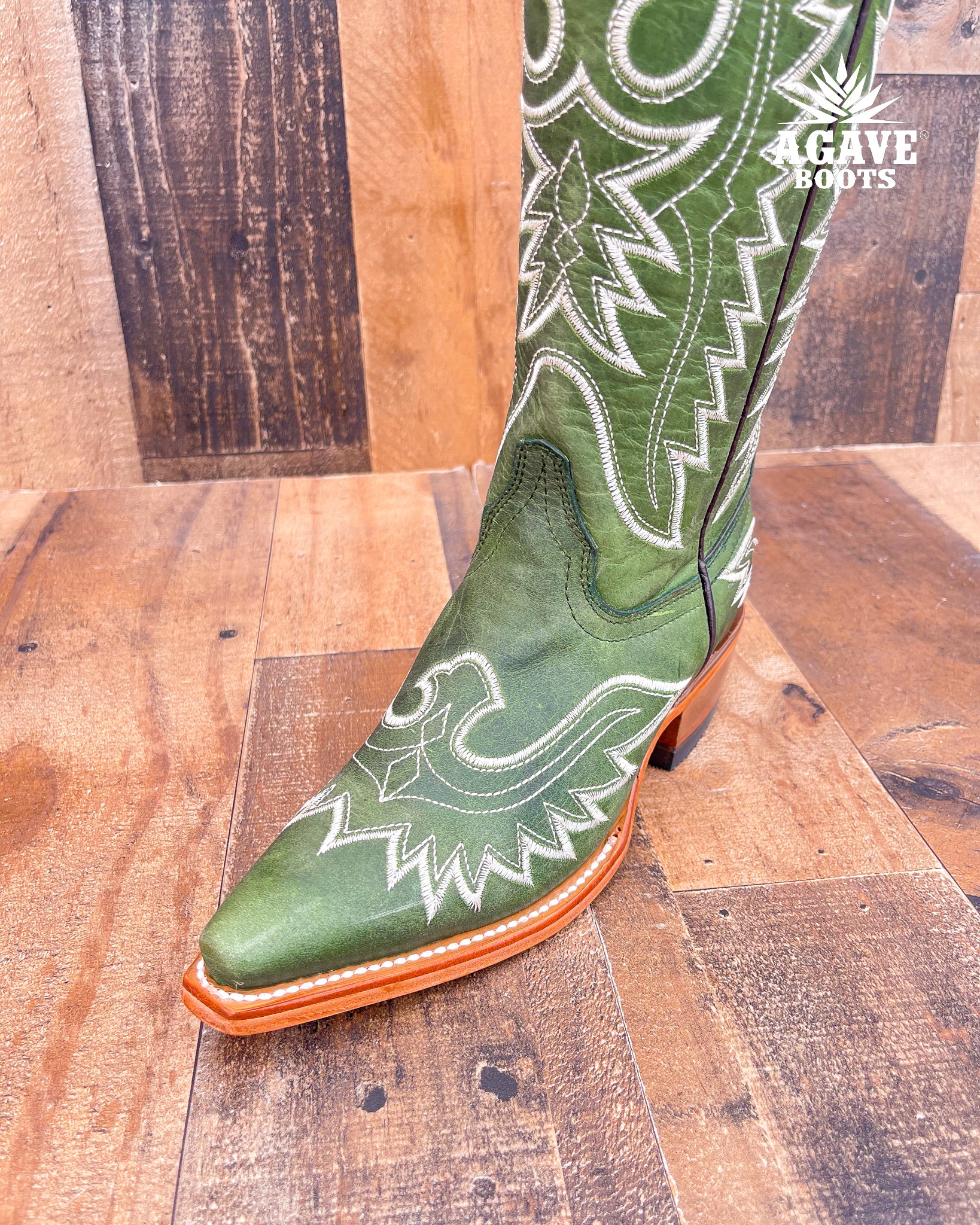 GREEN WOMEN TALL COWBOY COWBOY BOOTS