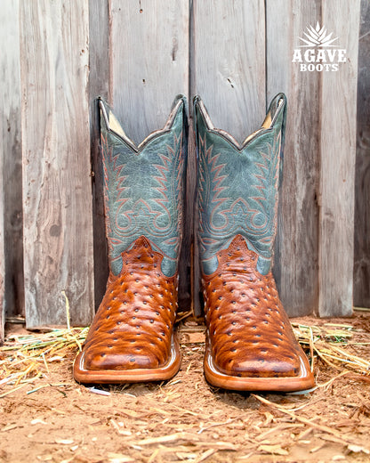 Cowboy Boot Cognac Ostrich