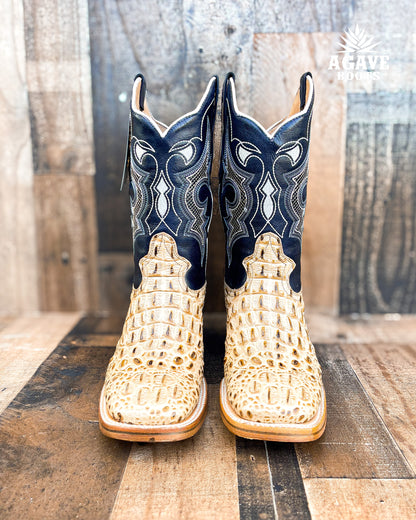 Cowboy Boot Caiman Horn Back Orix Blue