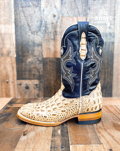 Cowboy Boot Caiman Horn Back Orix Blue