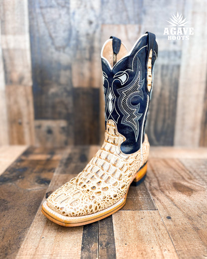 Cowboy Boot Caiman Horn Back Orix Blue