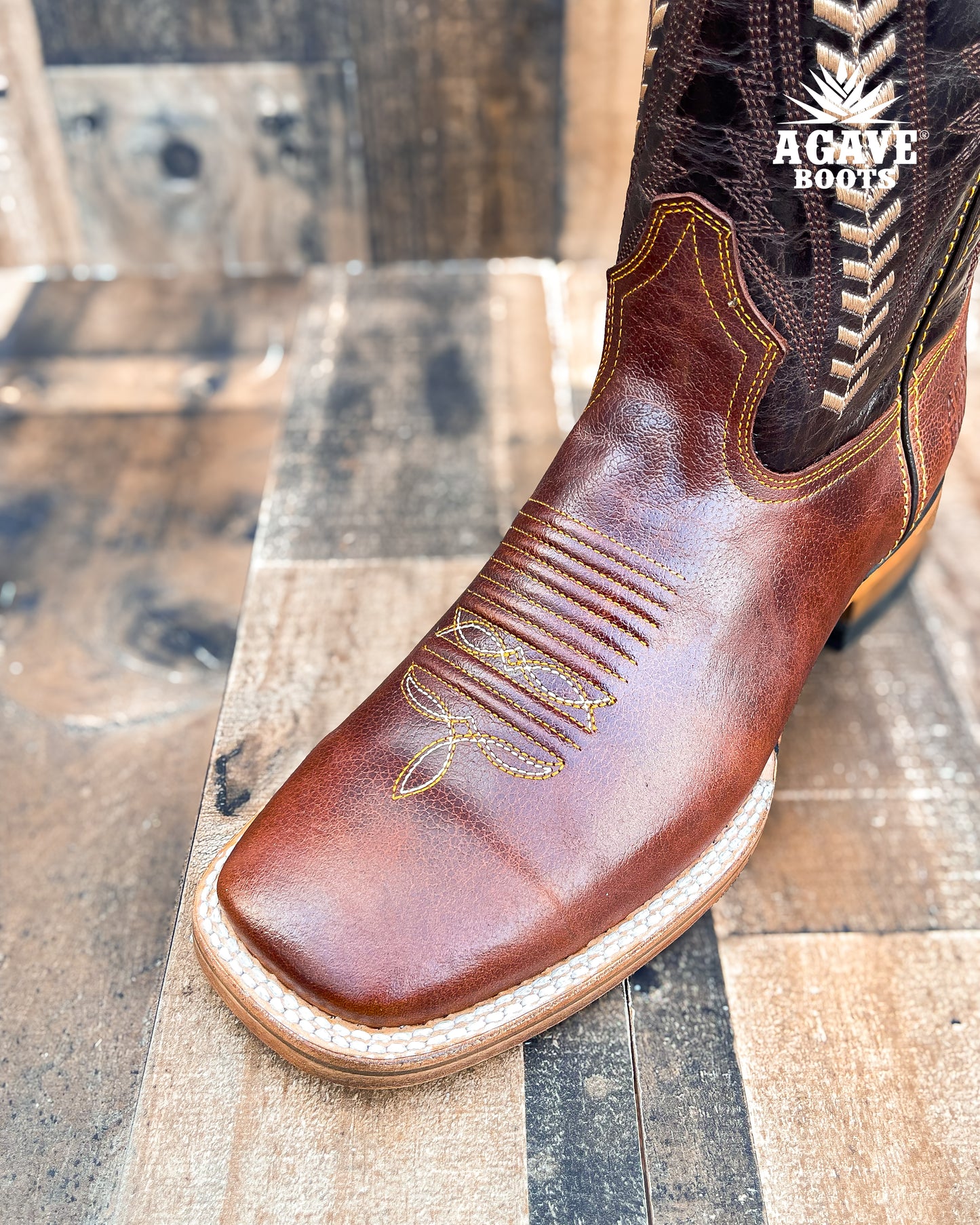 "ALPE" | MEN SQUARE TOE WESTERN COWBOY BOOTS