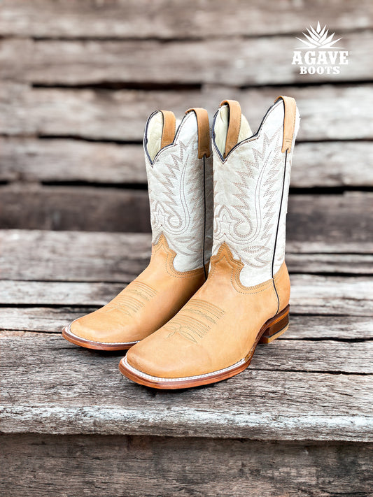 LIGHT BROWN | MEN SQUARE TOE WESTERN COWBOY BOOTS