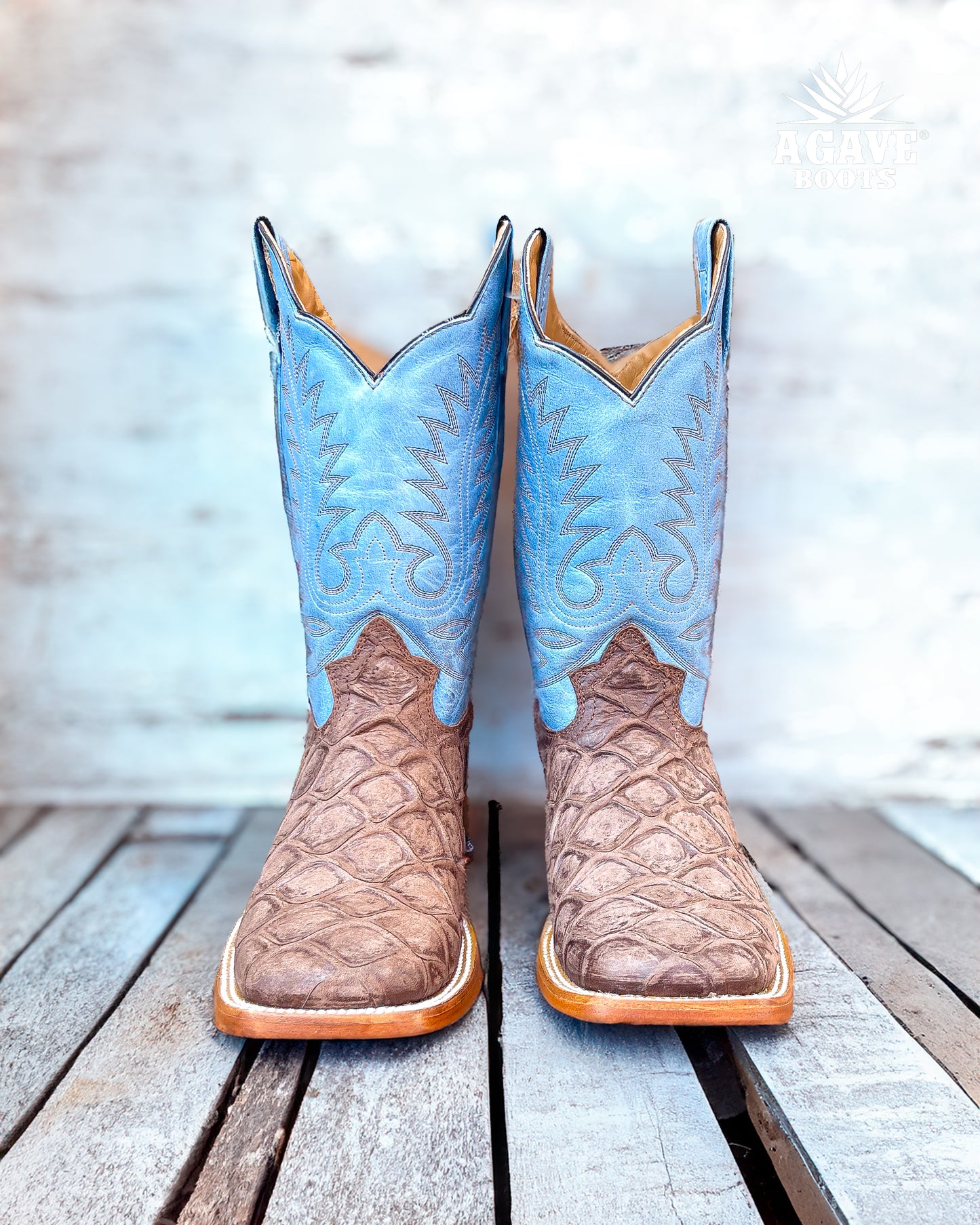 RUSTIC BROWN BASS | MEN SQUARE TOE WESTERN COWBOY BOOTS