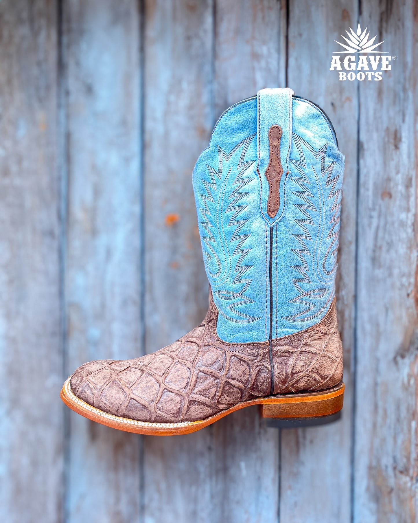 RUSTIC BROWN BASS | MEN SQUARE TOE WESTERN COWBOY BOOTS