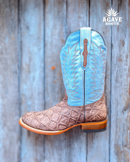 RUSTIC BROWN BASS | MEN SQUARE TOE WESTERN COWBOY BOOTS