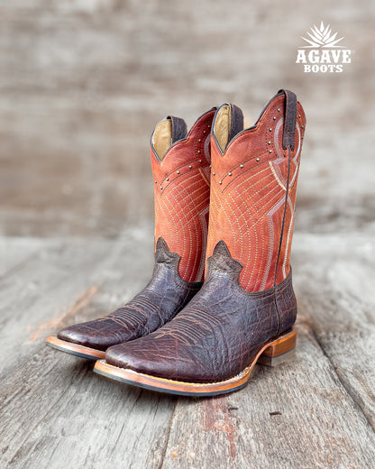 Cowboy Boot Brown Elephant Rubber Sole