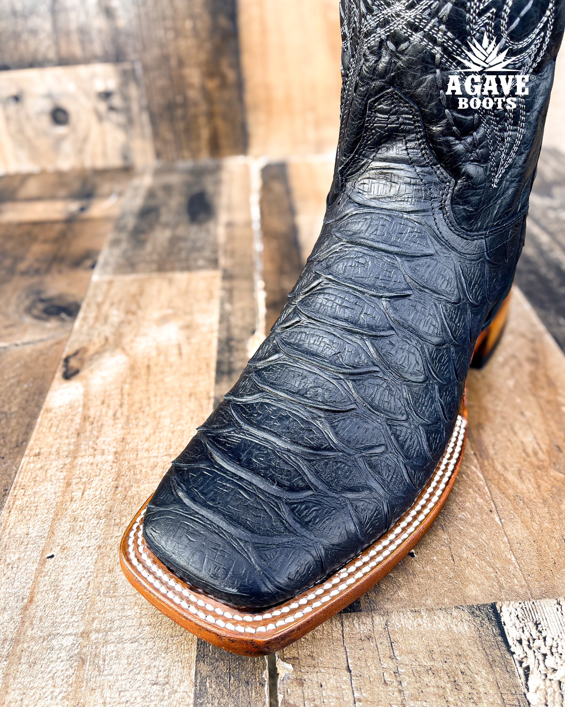 Cowboy Boot Black Phyton – Agave Boots - Main Image