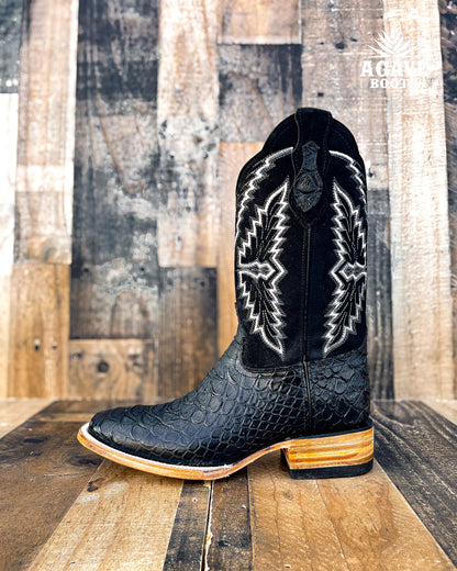 Cowboy Boot Black Python