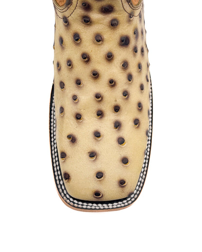 Cowboy Boot Tan Ostrich
