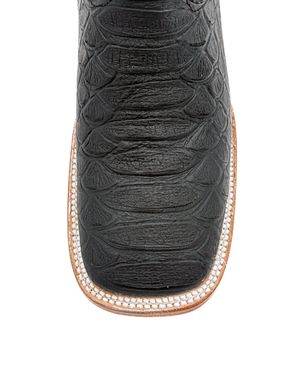Cowboy Boot Black Python