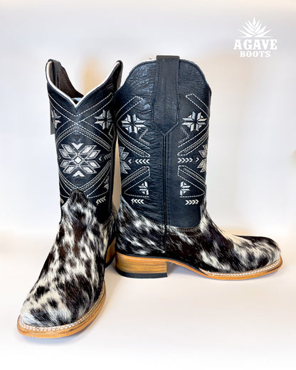 Women’s Cowhide Black Cowboy Boot