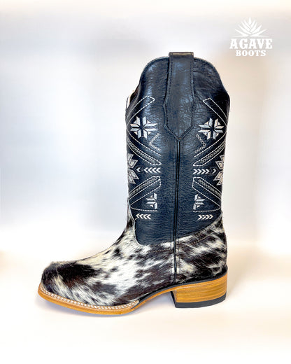 Women’s Cowhide Black Cowboy Boot
