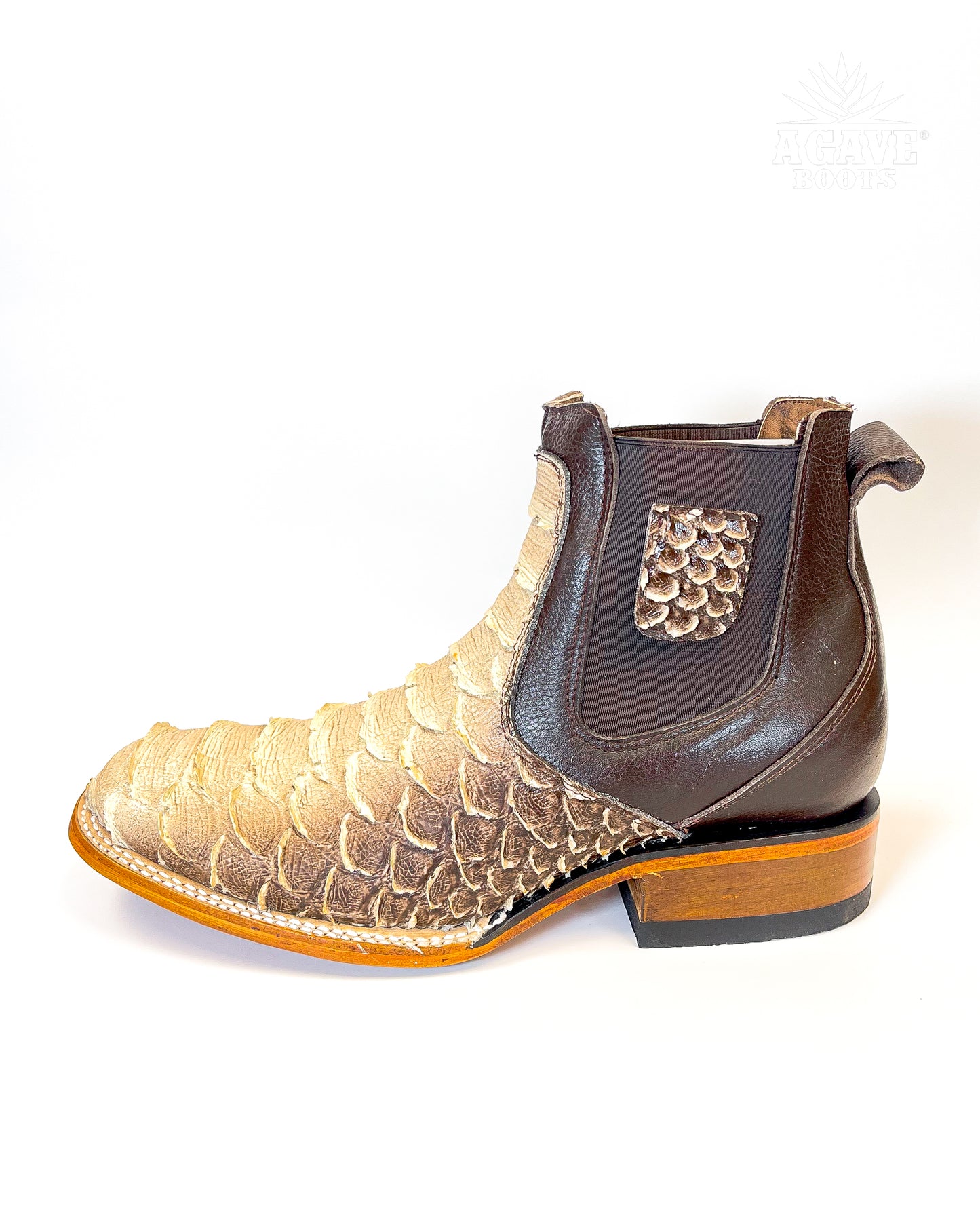 BEIGE BROWN PYTHON CHELESA ANKLE BOOTS / BOTINES | MEN SQUARE TOE WESTERN BOTIN (Copy)