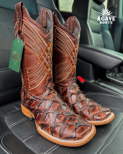 Cowboy Boot Brown Fish/Bass/Pirarucu