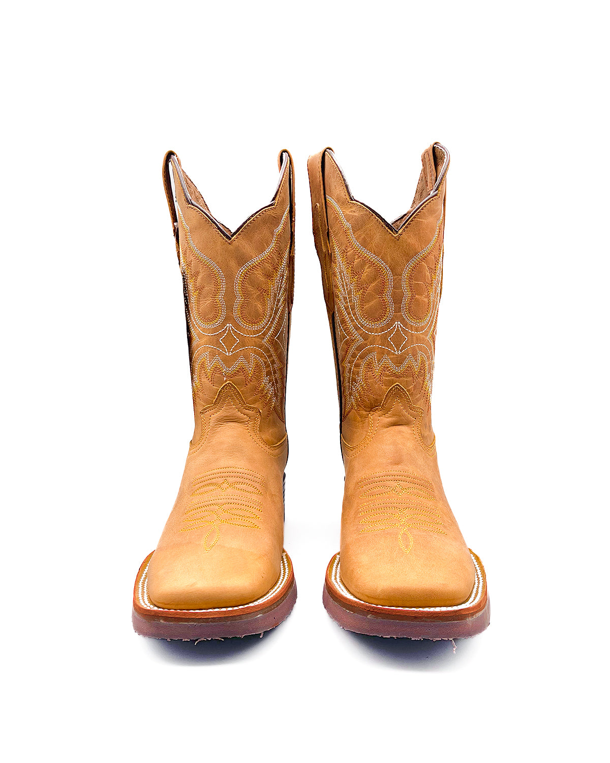 Cowboy Boot Light Brown Leather Rubber Sole