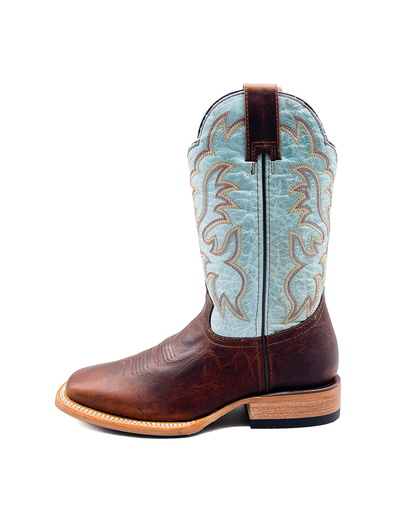 Cowboy Boot Bronco Blue Western Rubber Sole