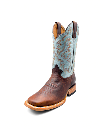 Cowboy Boot Bronco Blue Western Rubber Sole