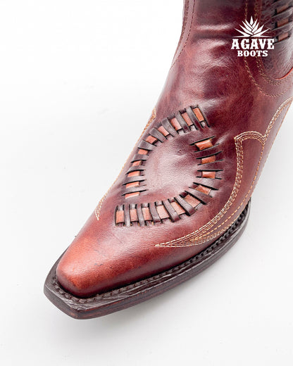 "OSLO" COGNAC | WOMEN TALL COWBOY BOOTS