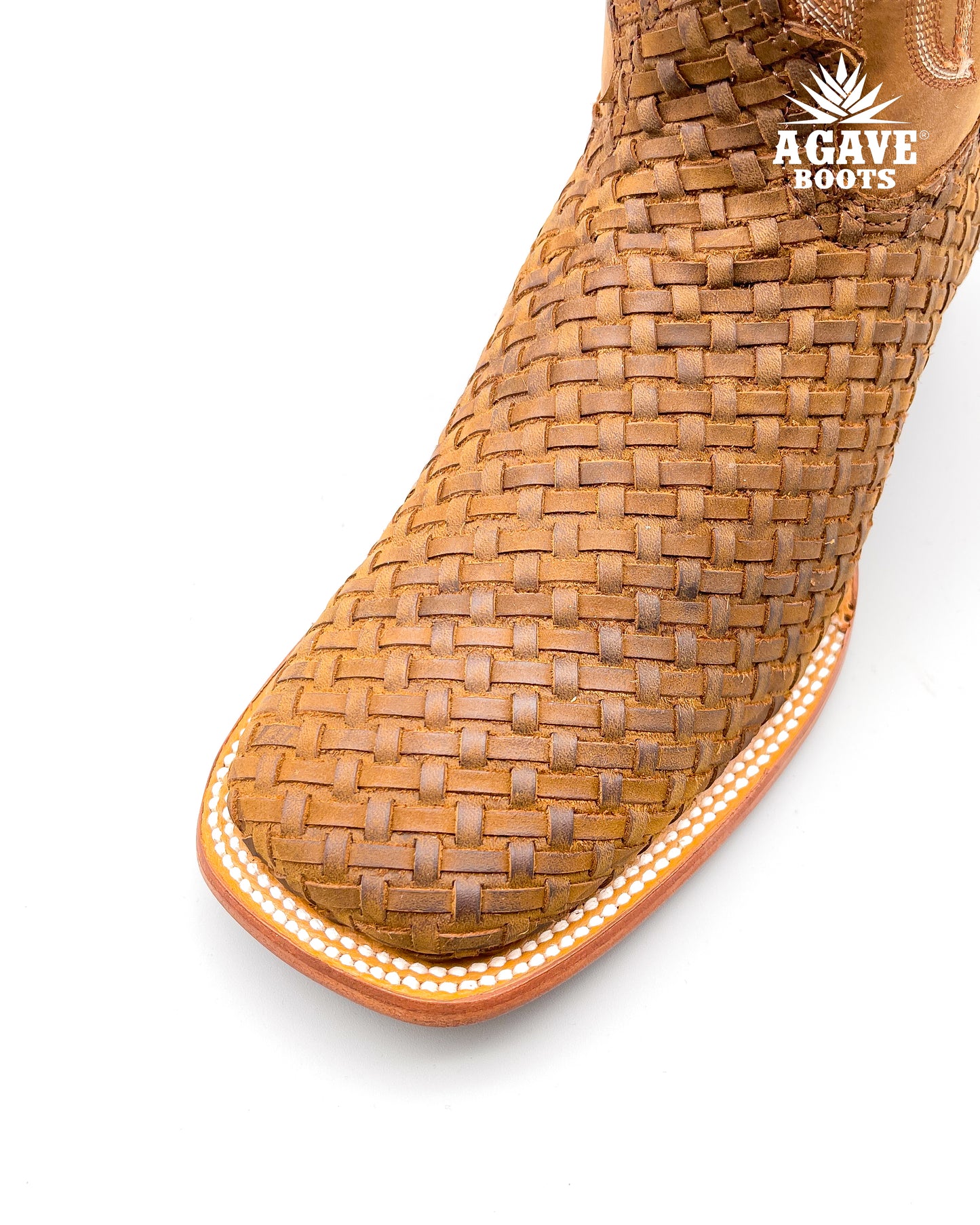 BASKET WEAVE PETATILLO HAND WOVEN | MEN SQUARE TOE WESTERN COWBOY BOOTS