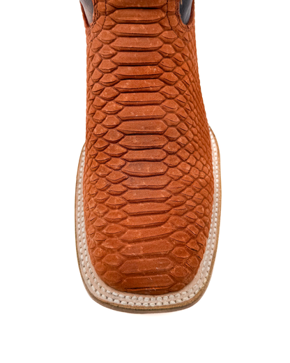Cowboy Boot Cognac Python